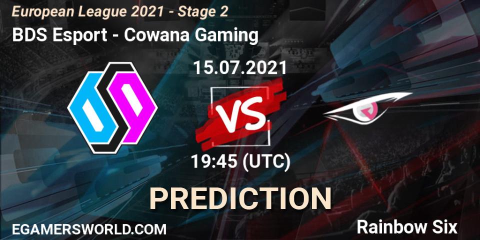Pronóstico BDS Esport - Cowana Gaming. 15.07.2021 at 19:45, Rainbow Six, European League 2021 - Stage 2