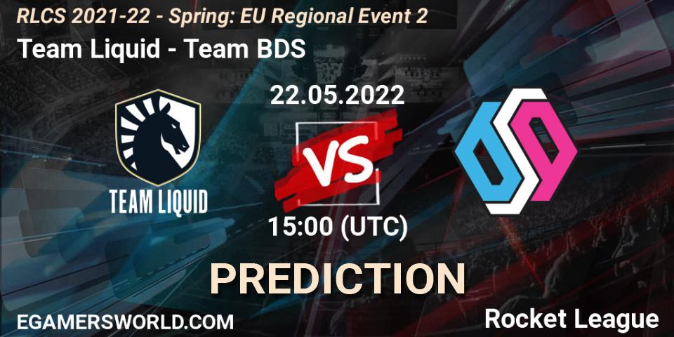 Pronóstico Team Liquid - Team BDS. 22.05.2022 at 15:00, Rocket League, RLCS 2021-22 - Spring: EU Regional Event 2