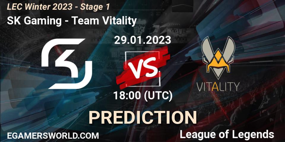 Pronóstico SK Gaming - Team Vitality. 29.01.23, LoL, LEC Winter 2023 - Stage 1
