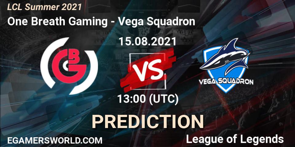 Pronóstico One Breath Gaming - Vega Squadron. 15.08.21, LoL, LCL Summer 2021