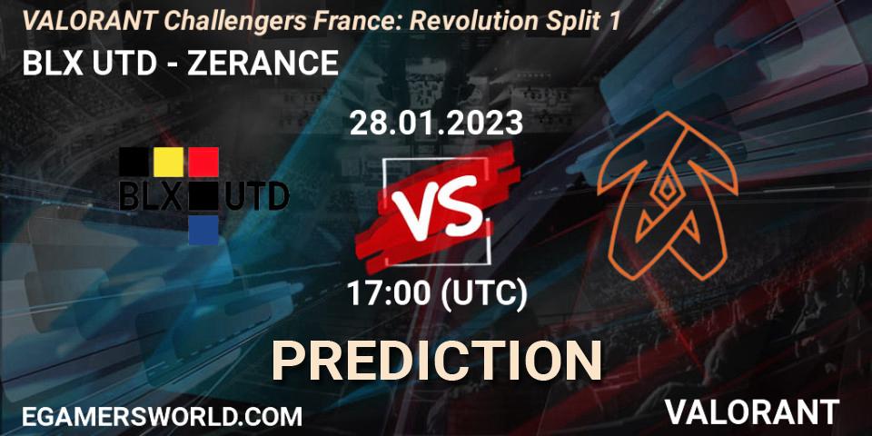 Pronóstico BLX UTD - ZERANCE. 28.01.23, VALORANT, VALORANT Challengers 2023 France: Revolution Split 1