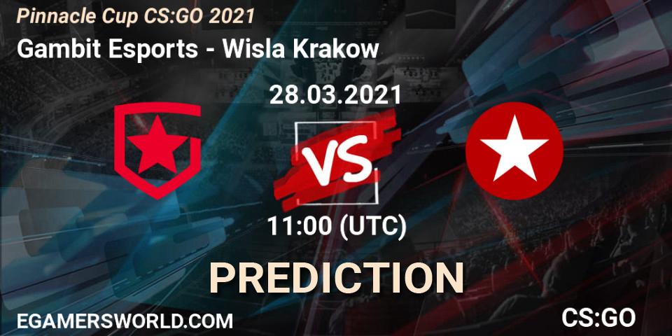 Pronóstico Gambit Esports - Wisla Krakow. 27.03.2021 at 08:00, Counter-Strike (CS2), Pinnacle Cup #1