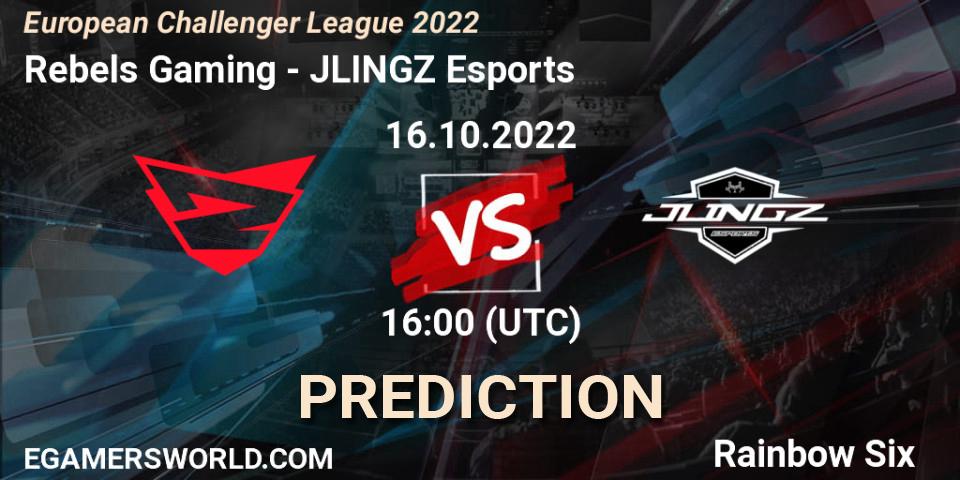 Pronóstico Rebels Gaming - JLINGZ Esports. 21.10.22, Rainbow Six, European Challenger League 2022