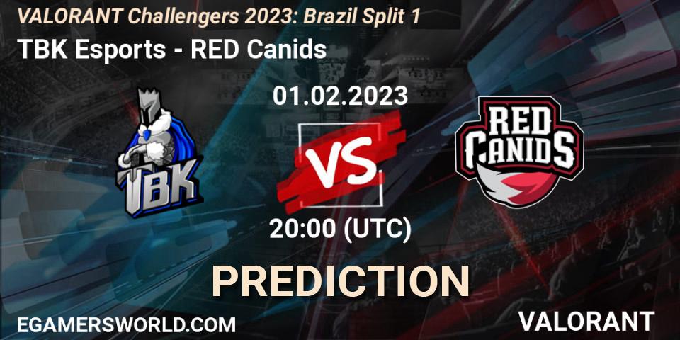 Pronóstico TBK Esports - RED Canids. 01.02.23, VALORANT, VALORANT Challengers 2023: Brazil Split 1