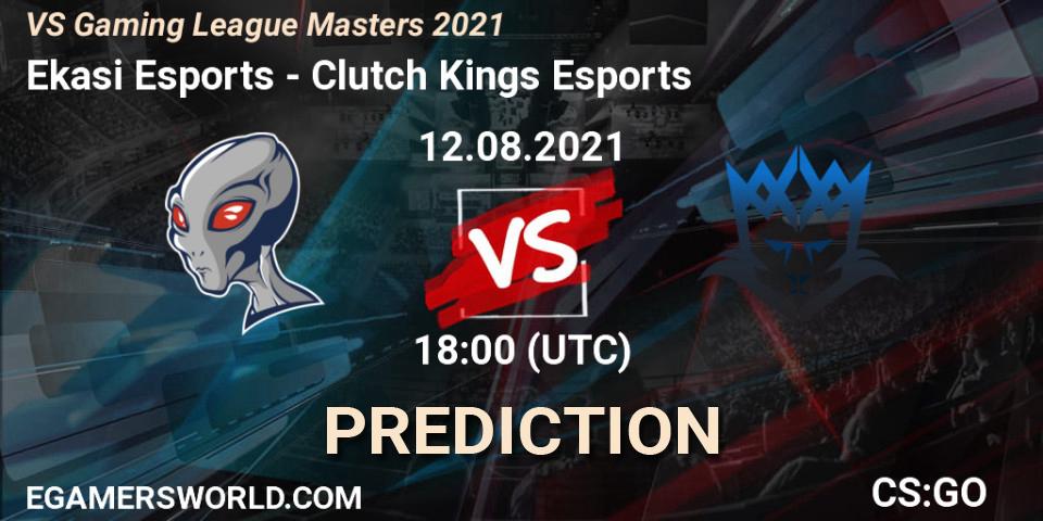 Pronóstico Ekasi Esports - Clutch Kings Esports. 12.08.2021 at 18:00, Counter-Strike (CS2), VS Gaming League Masters 2021