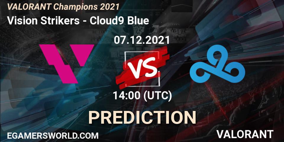 Pronóstico Vision Strikers - Cloud9 Blue. 07.12.2021 at 14:00, VALORANT, VALORANT Champions 2021