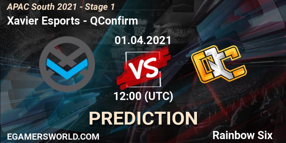 Pronóstico Xavier Esports - QConfirm. 01.04.2021 at 12:00, Rainbow Six, APAC South 2021 - Stage 1