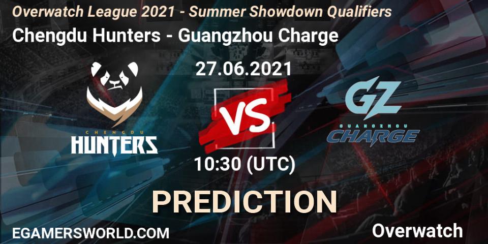 Pronóstico Chengdu Hunters - Guangzhou Charge. 27.06.2021 at 10:30, Overwatch, Overwatch League 2021 - Summer Showdown Qualifiers