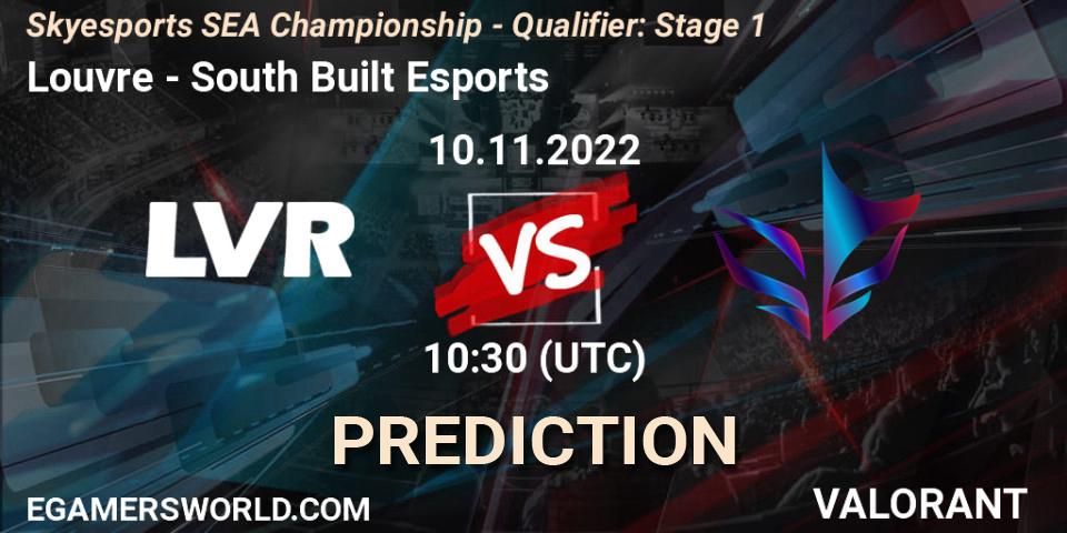 Pronóstico Louvre - South Built Esports. 10.11.2022 at 10:30, VALORANT, Skyesports SEA Championship - Qualifier: Stage 1