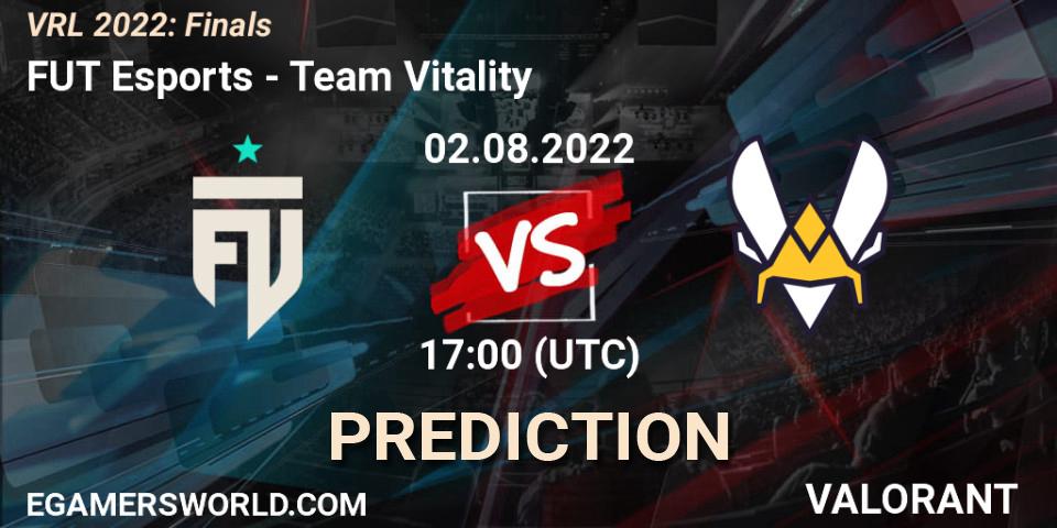 Pronóstico FUT Esports - Team Vitality. 02.08.2022 at 16:45, VALORANT, VRL 2022: Finals