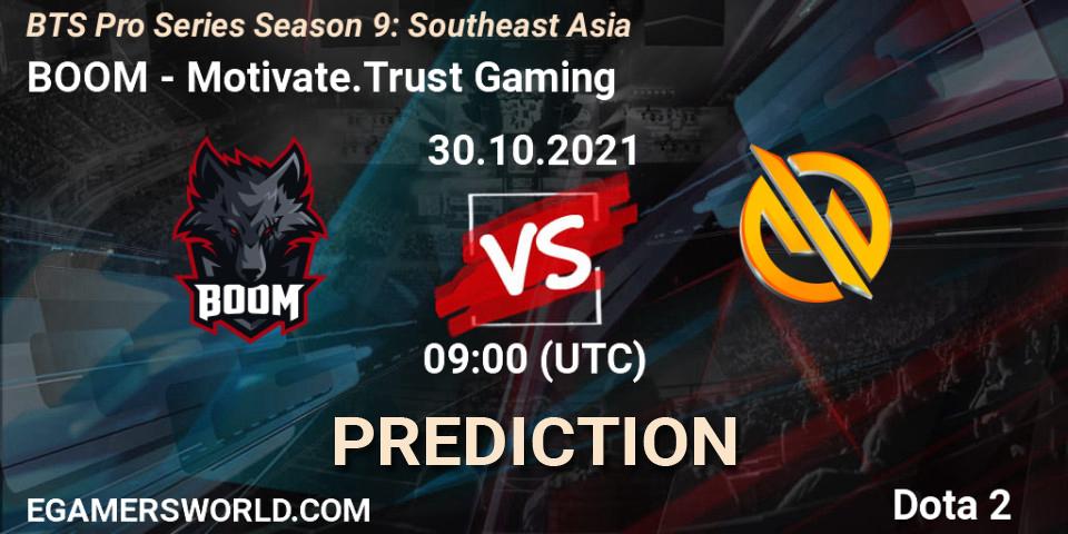Pronóstico BOOM - Motivate.Trust Gaming. 06.11.2021 at 07:00, Dota 2, BTS Pro Series Season 9: Southeast Asia