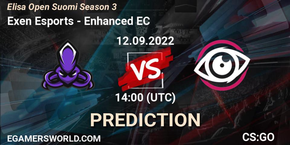 Pronóstico Exen Esports - Enhanced EC. 12.09.22, CS2 (CS:GO), Elisa Open Suomi Season 3