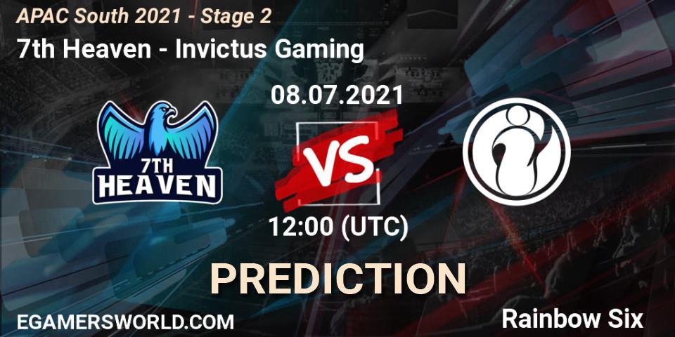 Pronóstico 7th Heaven - Invictus Gaming. 08.07.2021 at 12:00, Rainbow Six, APAC South 2021 - Stage 2