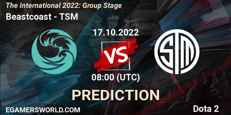 Pronóstico Beastcoast - TSM. 17.10.2022 at 09:40, Dota 2, The International 2022: Group Stage