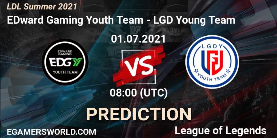 Pronóstico EDward Gaming Youth Team - LGD Young Team. 01.07.2021 at 08:00, LoL, LDL Summer 2021
