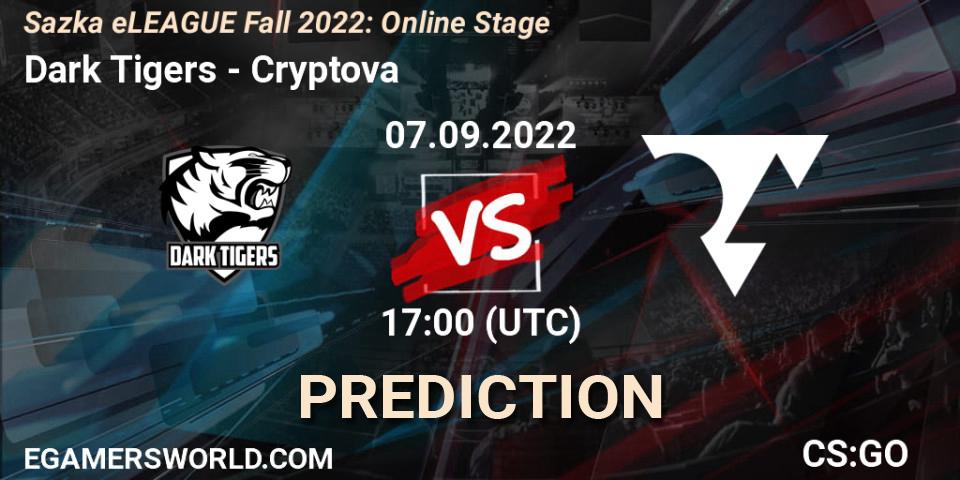 Pronóstico Dark Tigers - Cryptova. 07.09.22, CS2 (CS:GO), Sazka eLEAGUE Fall 2022: Online Stage