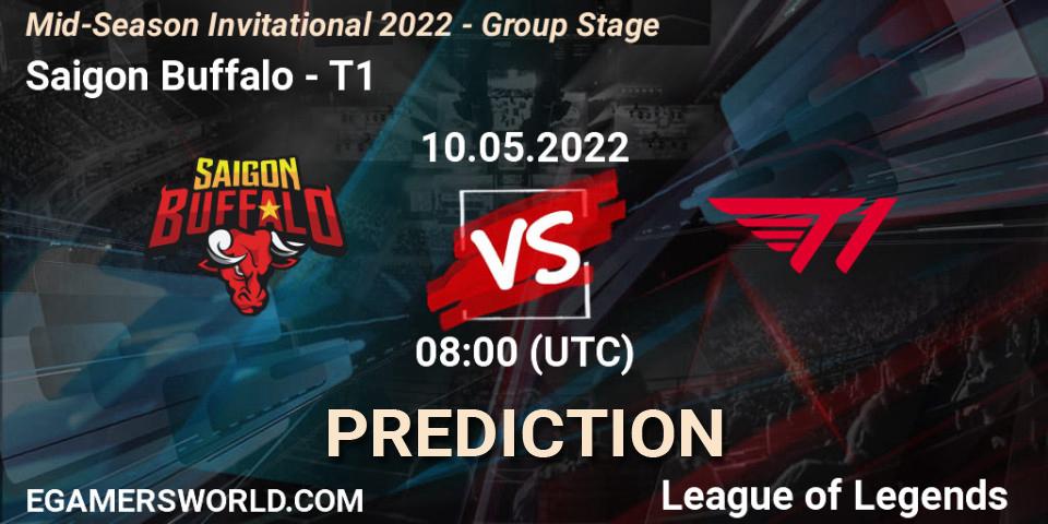 Pronóstico Saigon Buffalo - T1. 10.05.2022 at 08:00, LoL, Mid-Season Invitational 2022 - Group Stage
