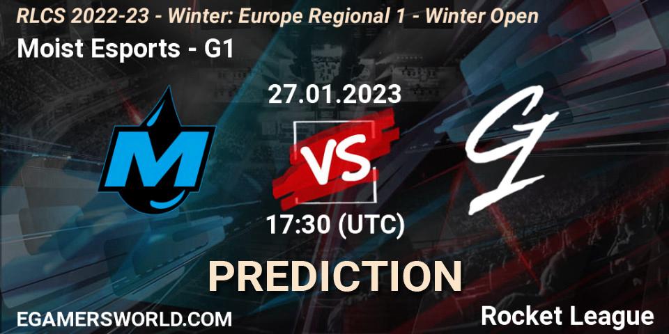 Pronóstico Moist Esports - G1. 27.01.2023 at 17:30, Rocket League, RLCS 2022-23 - Winter: Europe Regional 1 - Winter Open