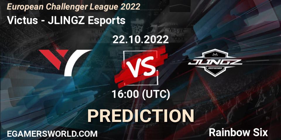 Pronóstico Victus - JLINGZ Esports. 22.10.22, Rainbow Six, European Challenger League 2022