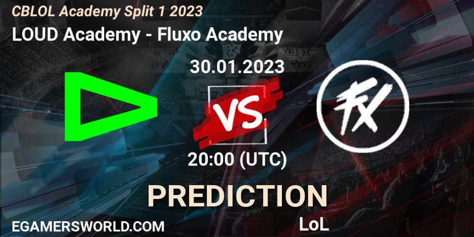 Pronóstico LOUD Academy - Fluxo Academy. 30.01.23, LoL, CBLOL Academy Split 1 2023