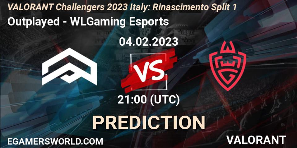 Pronóstico Outplayed - WLGaming Esports. 04.02.23, VALORANT, VALORANT Challengers 2023 Italy: Rinascimento Split 1