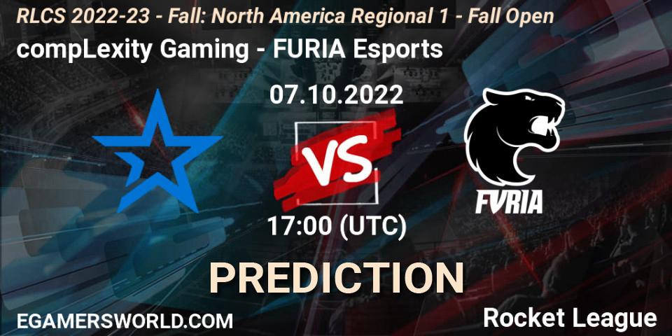 Pronóstico compLexity Gaming - FURIA Esports. 07.10.2022 at 17:00, Rocket League, RLCS 2022-23 - Fall: North America Regional 1 - Fall Open