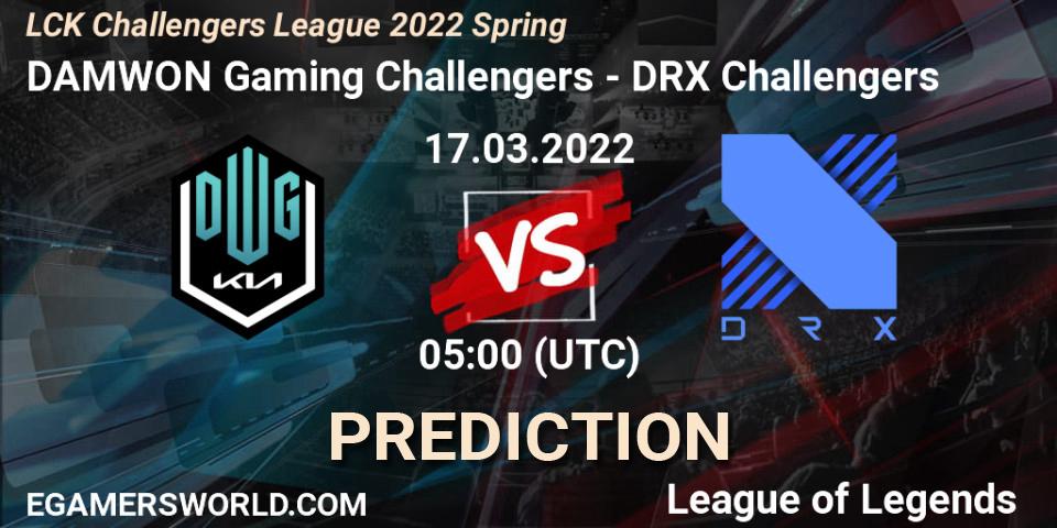 Pronóstico DAMWON Gaming Challengers - DRX Challengers. 17.03.2022 at 05:00, LoL, LCK Challengers League 2022 Spring