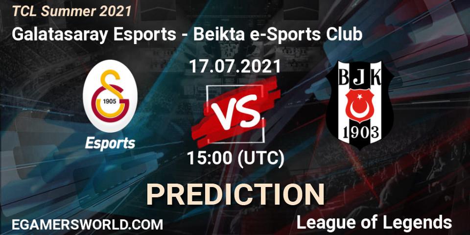 Pronóstico Galatasaray Esports - Beşiktaş e-Sports Club. 17.07.2021 at 15:00, LoL, TCL Summer 2021
