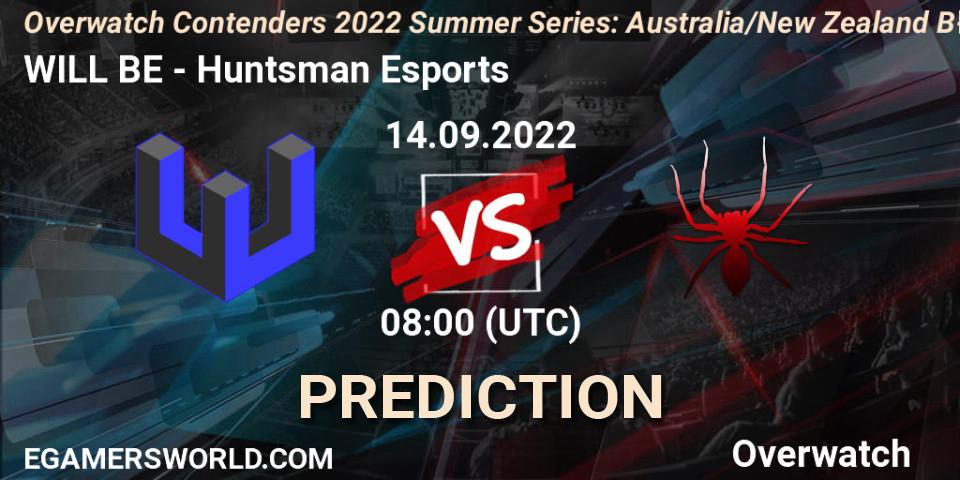 Pronóstico WILL BE - Huntsman Esports. 15.09.2022 at 08:00, Overwatch, Overwatch Contenders 2022 Summer Series: Australia/New Zealand B-Sides