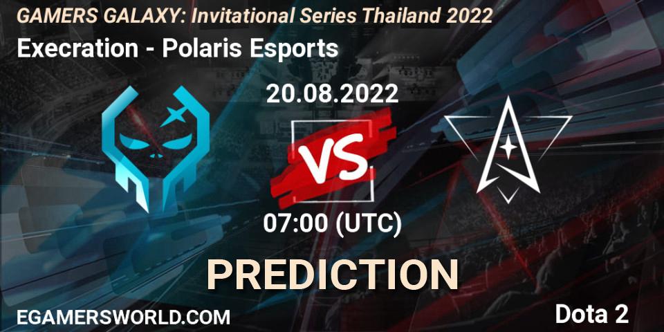 Pronóstico Execration - Polaris Esports. 20.08.2022 at 08:00, Dota 2, GAMERS GALAXY: Invitational Series Thailand 2022