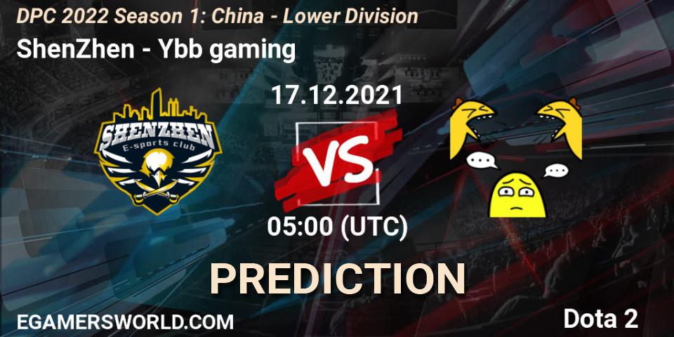 Pronóstico ShenZhen - Ybb gaming. 17.12.2021 at 04:56, Dota 2, DPC 2022 Season 1: China - Lower Division