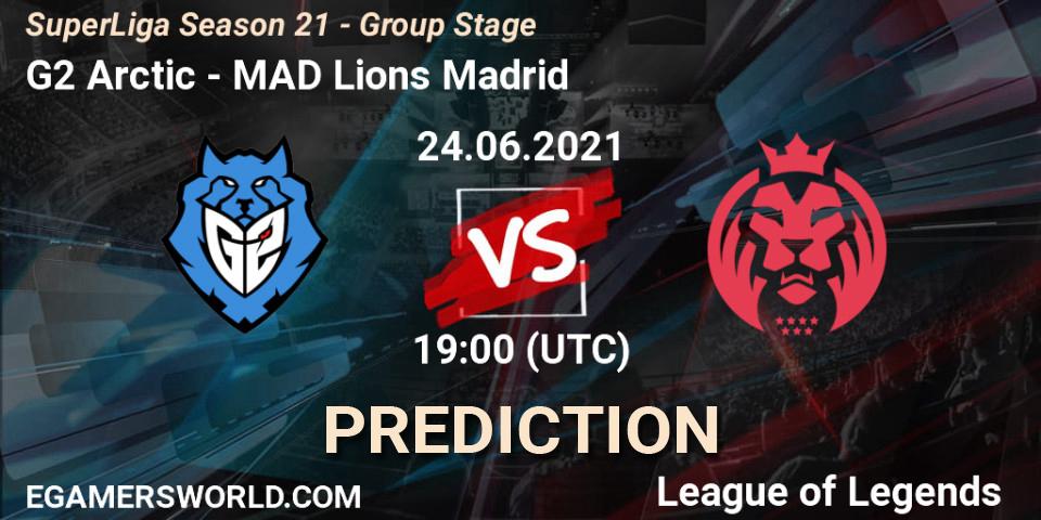 Pronóstico G2 Arctic - MAD Lions Madrid. 24.06.2021 at 19:00, LoL, SuperLiga Season 21 - Group Stage 