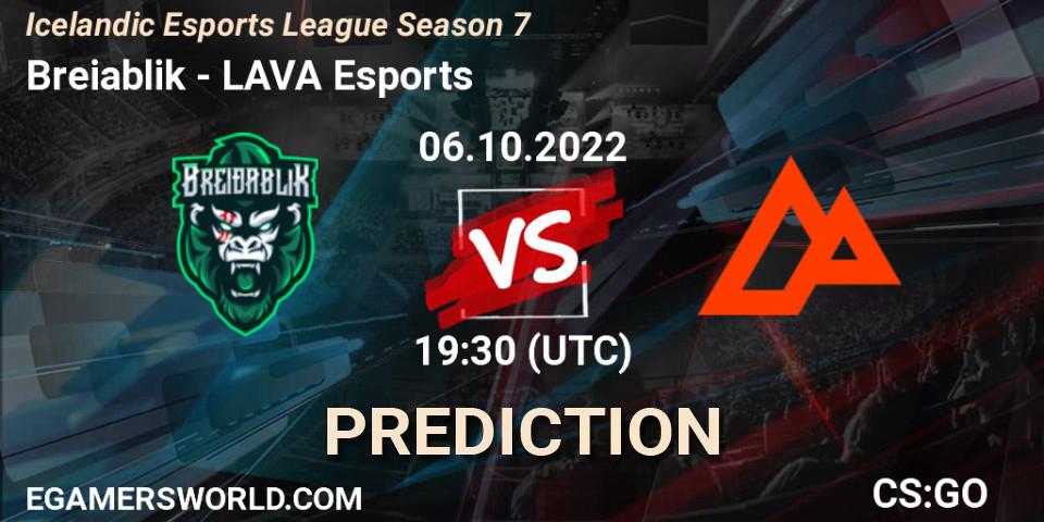 Pronóstico Breiðablik - LAVA Esports. 06.10.2022 at 19:30, Counter-Strike (CS2), Icelandic Esports League Season 7