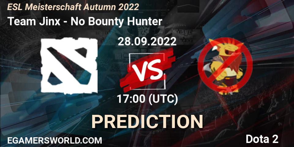 Pronóstico Team Jinx - No Bounty Hunter. 28.09.2022 at 17:20, Dota 2, ESL Meisterschaft Autumn 2022
