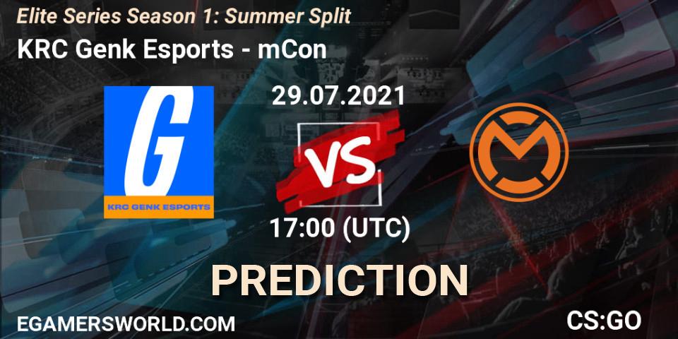Pronóstico KRC Genk Esports - mCon. 29.07.2021 at 17:00, Counter-Strike (CS2), Elite Series Season 1: Summer Split