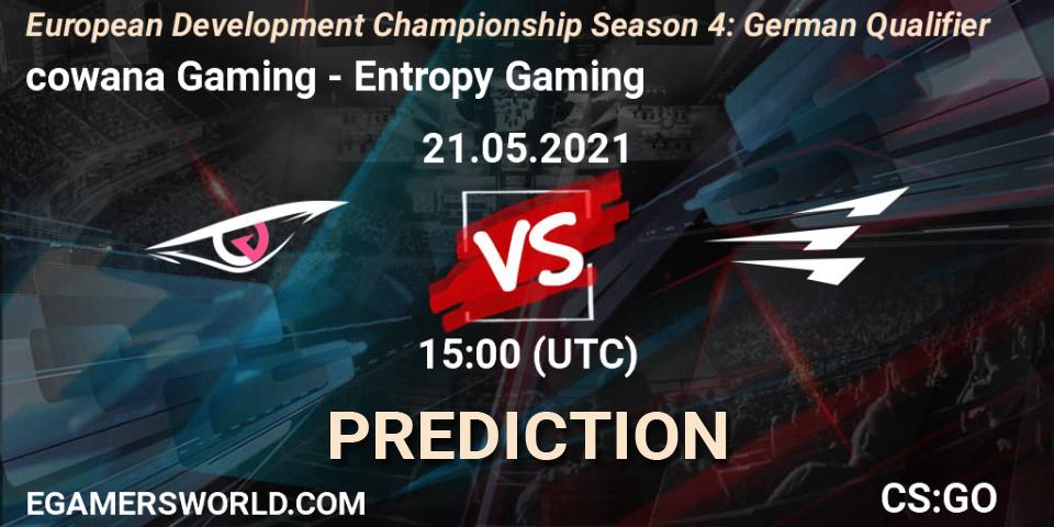 Pronóstico cowana Gaming - Entropy Gaming. 21.05.21, CS2 (CS:GO), European Development Championship Season 4: German Qualifier