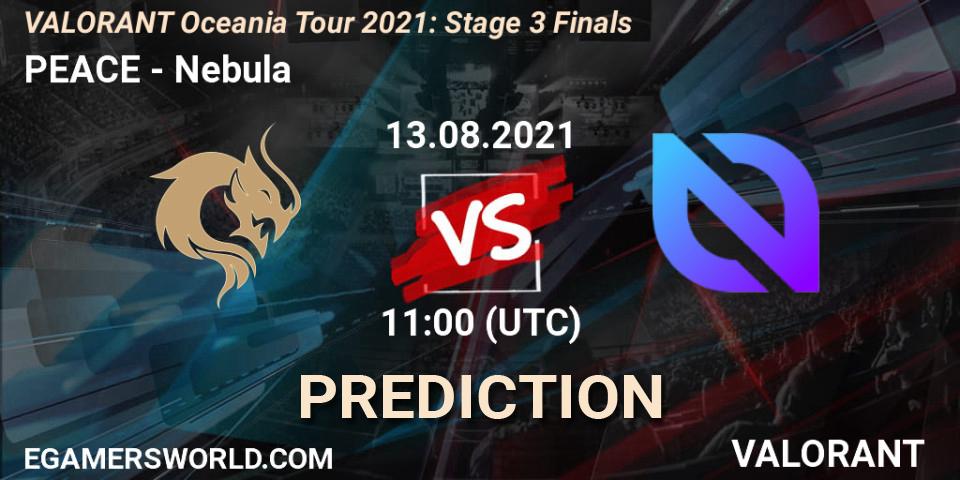 Pronóstico PEACE - Nebula. 13.08.2021 at 11:00, VALORANT, VALORANT Oceania Tour 2021: Stage 3 Finals
