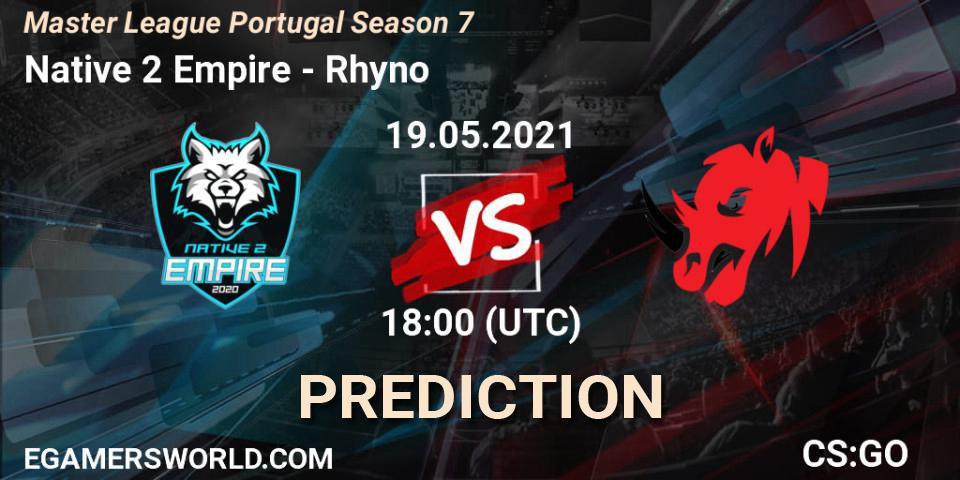 Pronóstico Native 2 Empire - Rhyno. 19.05.2021 at 18:00, Counter-Strike (CS2), Master League Portugal Season 7