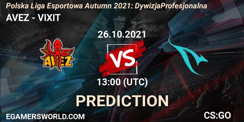 Pronóstico AVEZ - VIXIT. 26.10.2021 at 13:00, Counter-Strike (CS2), Polska Liga Esportowa Autumn 2021: Dywizja Profesjonalna