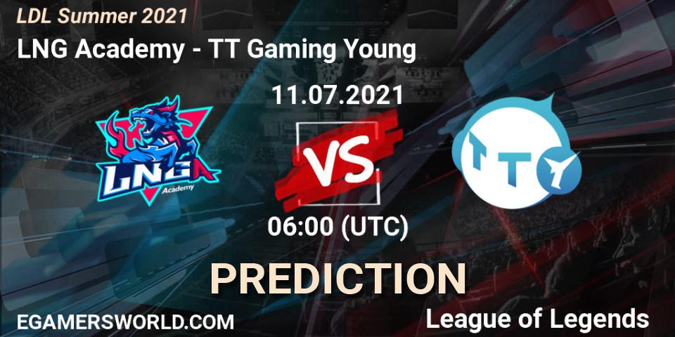 Pronóstico LNG Academy - TT Gaming Young. 11.07.2021 at 06:00, LoL, LDL Summer 2021