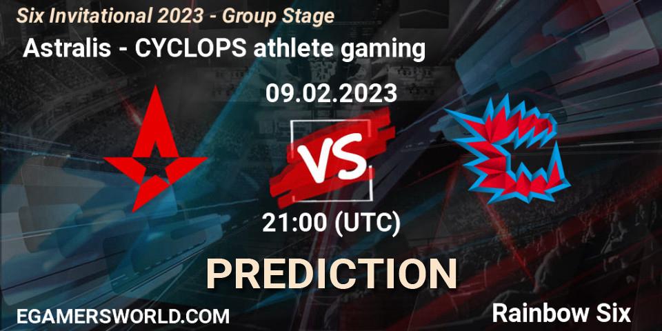 Pronóstico Astralis - CYCLOPS athlete gaming. 09.02.23, Rainbow Six, Six Invitational 2023 - Group Stage