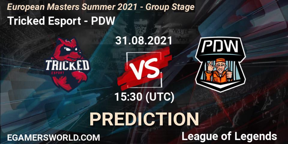 Pronóstico Tricked Esport - PDW. 31.08.21, LoL, European Masters Summer 2021 - Group Stage