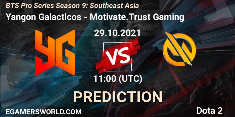 Pronóstico Yangon Galacticos - Motivate.Trust Gaming. 29.10.2021 at 10:57, Dota 2, BTS Pro Series Season 9: Southeast Asia