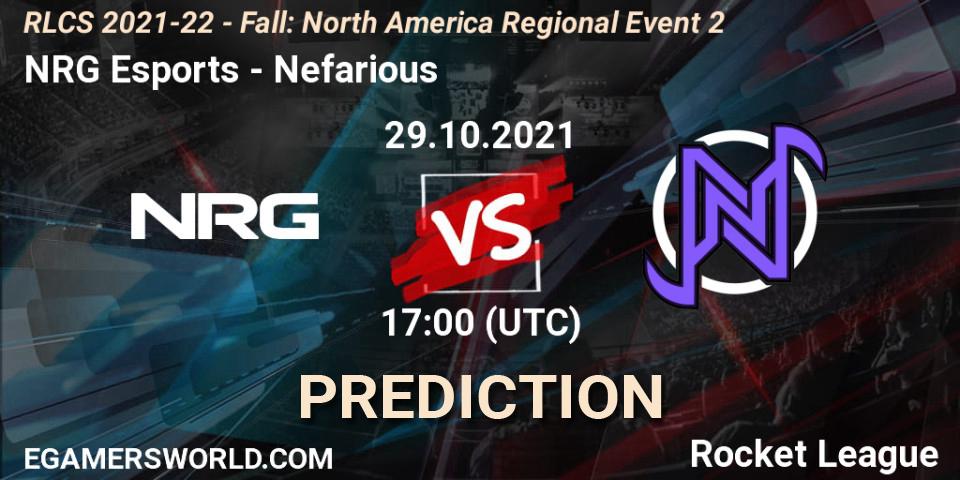 Pronóstico NRG Esports - Nefarious. 29.10.21, Rocket League, RLCS 2021-22 - Fall: North America Regional Event 2