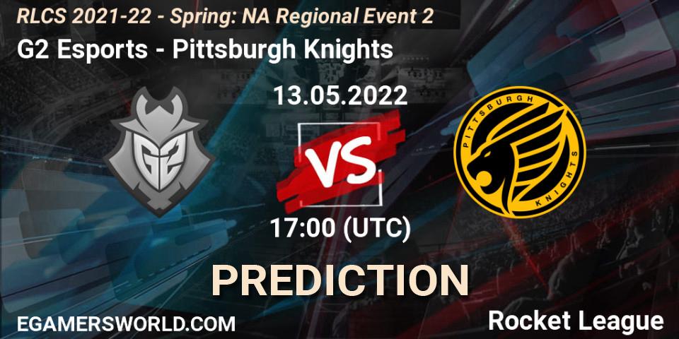 Pronóstico G2 Esports - Pittsburgh Knights. 13.05.22, Rocket League, RLCS 2021-22 - Spring: NA Regional Event 2