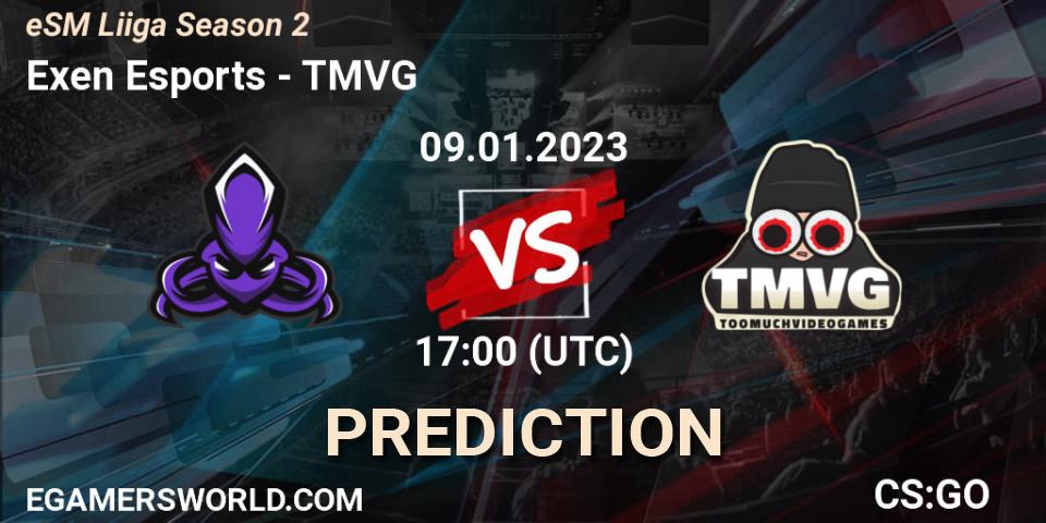 Pronóstico Exen Esports - TMVG. 09.01.2023 at 17:00, Counter-Strike (CS2), eSM League Season 2