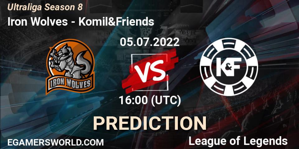 Pronóstico Iron Wolves - Komil&Friends. 05.07.2022 at 16:00, LoL, Ultraliga Season 8
