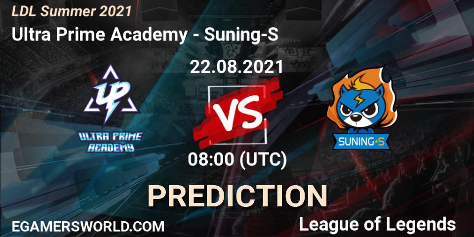 Pronóstico Ultra Prime Academy - Suning-S. 22.08.21, LoL, LDL Summer 2021