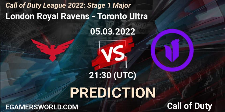 Pronóstico London Royal Ravens - Toronto Ultra. 05.03.2022 at 23:00, Call of Duty, Call of Duty League 2022: Stage 1 Major