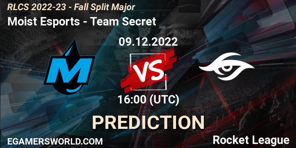Pronóstico Moist Esports - Team Secret. 09.12.22, Rocket League, RLCS 2022-23 - Fall Split Major